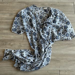 Short sleeve gown kimono